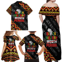 Black History Month Family Matching Off Shoulder Maxi Dress and Hawaiian Shirt One Month Can't Hold Our History
