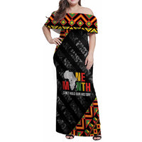 Black History Month Family Matching Off Shoulder Maxi Dress and Hawaiian Shirt One Month Can't Hold Our History