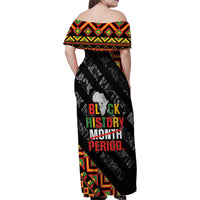 Black History Month Family Matching Off Shoulder Maxi Dress and Hawaiian Shirt One Month Can't Hold Our History