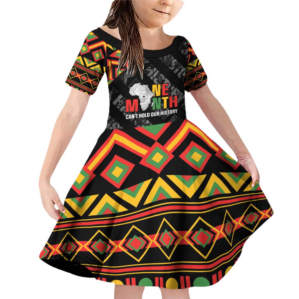 Black History Month Family Matching Off Shoulder Short Dress and Hawaiian Shirt One Month Can't Hold Our History