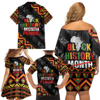 Black History Month Family Matching Off Shoulder Short Dress and Hawaiian Shirt One Month Can't Hold Our History