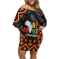 Black History Month Family Matching Off Shoulder Short Dress and Hawaiian Shirt One Month Can't Hold Our History