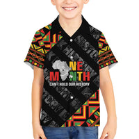 Black History Month Family Matching Off Shoulder Short Dress and Hawaiian Shirt One Month Can't Hold Our History