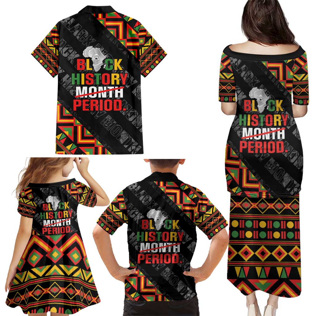 Black History Month Family Matching Puletasi and Hawaiian Shirt One Month Can't Hold Our History
