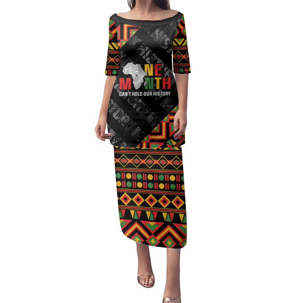 Black History Month Family Matching Puletasi and Hawaiian Shirt One Month Can't Hold Our History