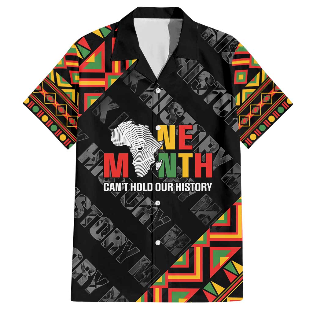 Black History Month Family Matching Short Sleeve Bodycon Dress and Hawaiian Shirt One Month Can't Hold Our History
