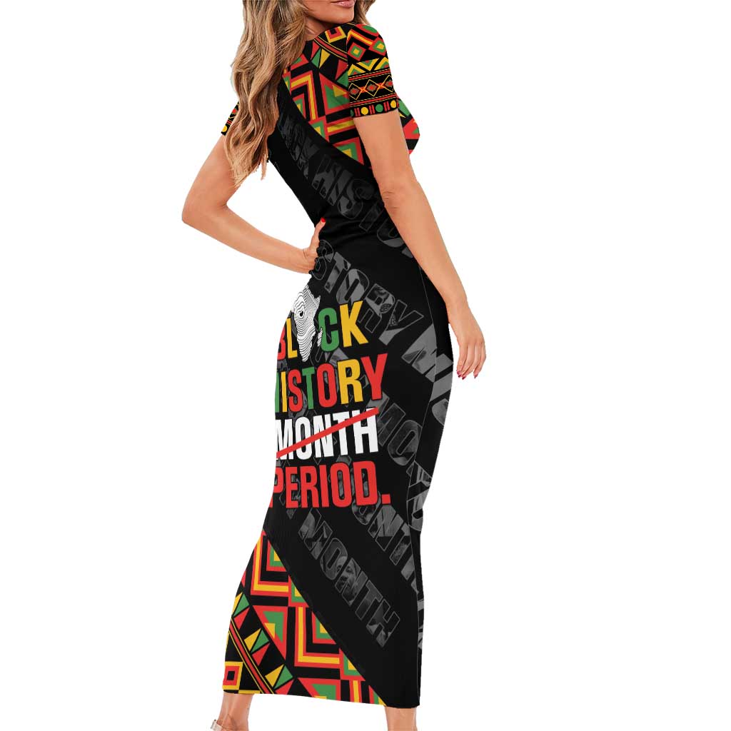Black History Month Family Matching Short Sleeve Bodycon Dress and Hawaiian Shirt One Month Can't Hold Our History