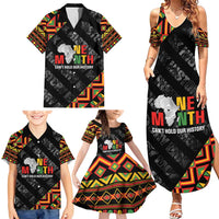 Black History Month Family Matching Summer Maxi Dress and Hawaiian Shirt One Month Can't Hold Our History