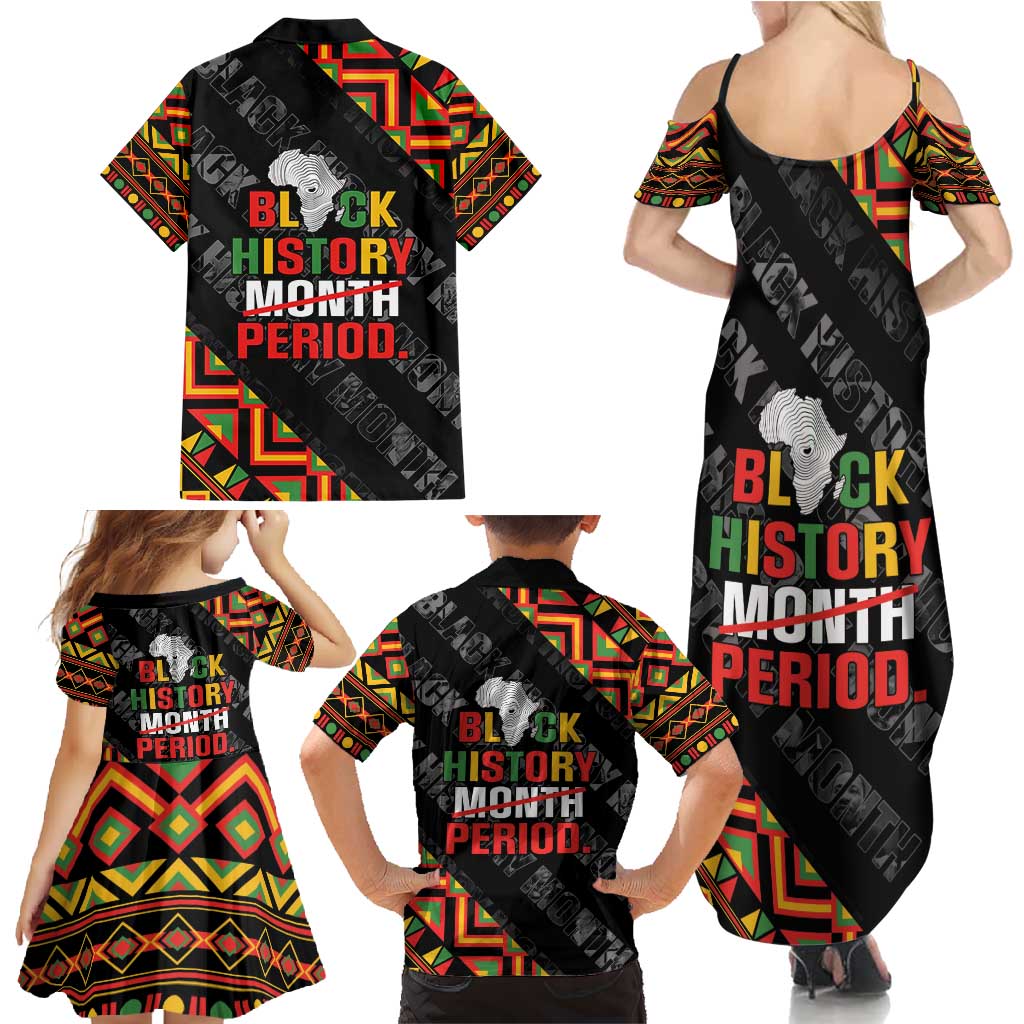 Black History Month Family Matching Summer Maxi Dress and Hawaiian Shirt One Month Can't Hold Our History