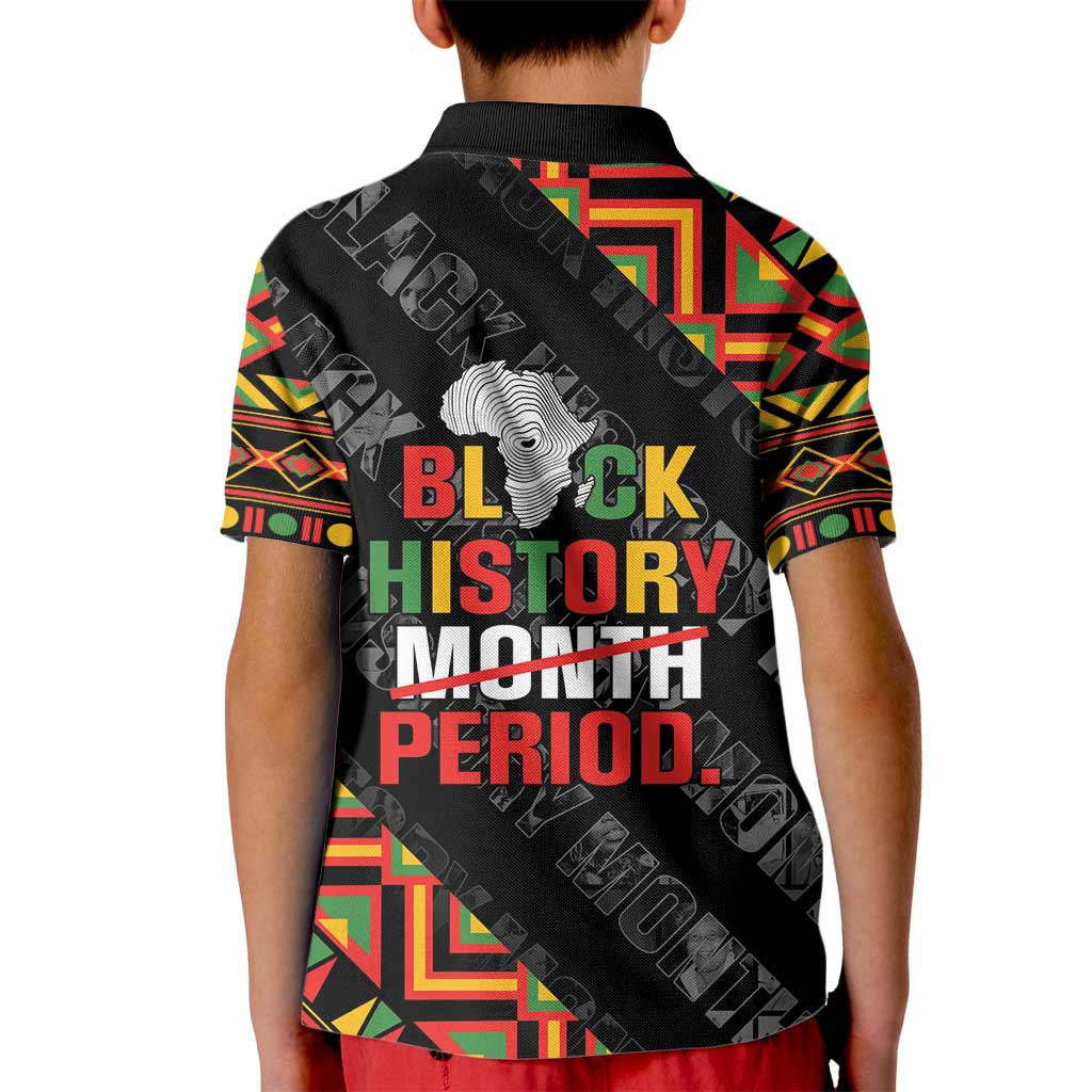 Black History Month Kid Polo Shirt One Month Can't Hold Our History