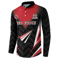 Custom Trinidad And Tobago Cricket Button Sweatshirt Go Red Force