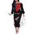 Custom Trinidad And Tobago Cricket Family Matching Off The Shoulder Long Sleeve Dress and Hawaiian Shirt Go Red Force
