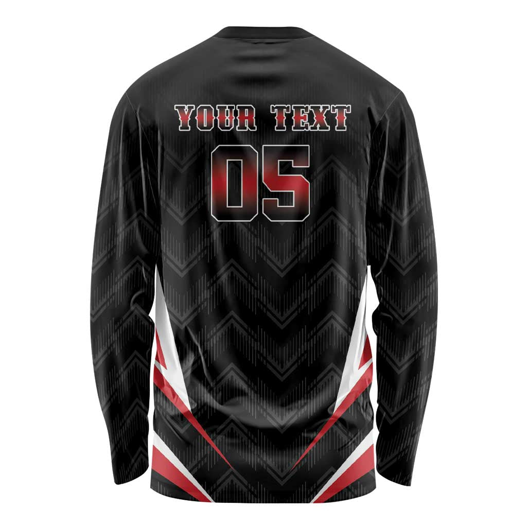 Custom Trinidad And Tobago Cricket Long Sleeve Shirt Go Red Force