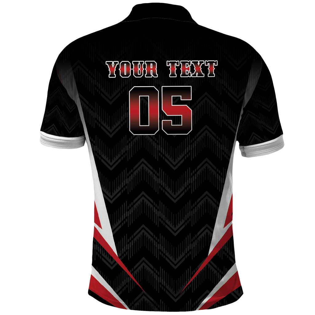 Custom Trinidad And Tobago Cricket Polo Shirt Go Red Force