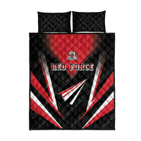 Trinidad And Tobago Cricket Quilt Bed Set Go Red Force