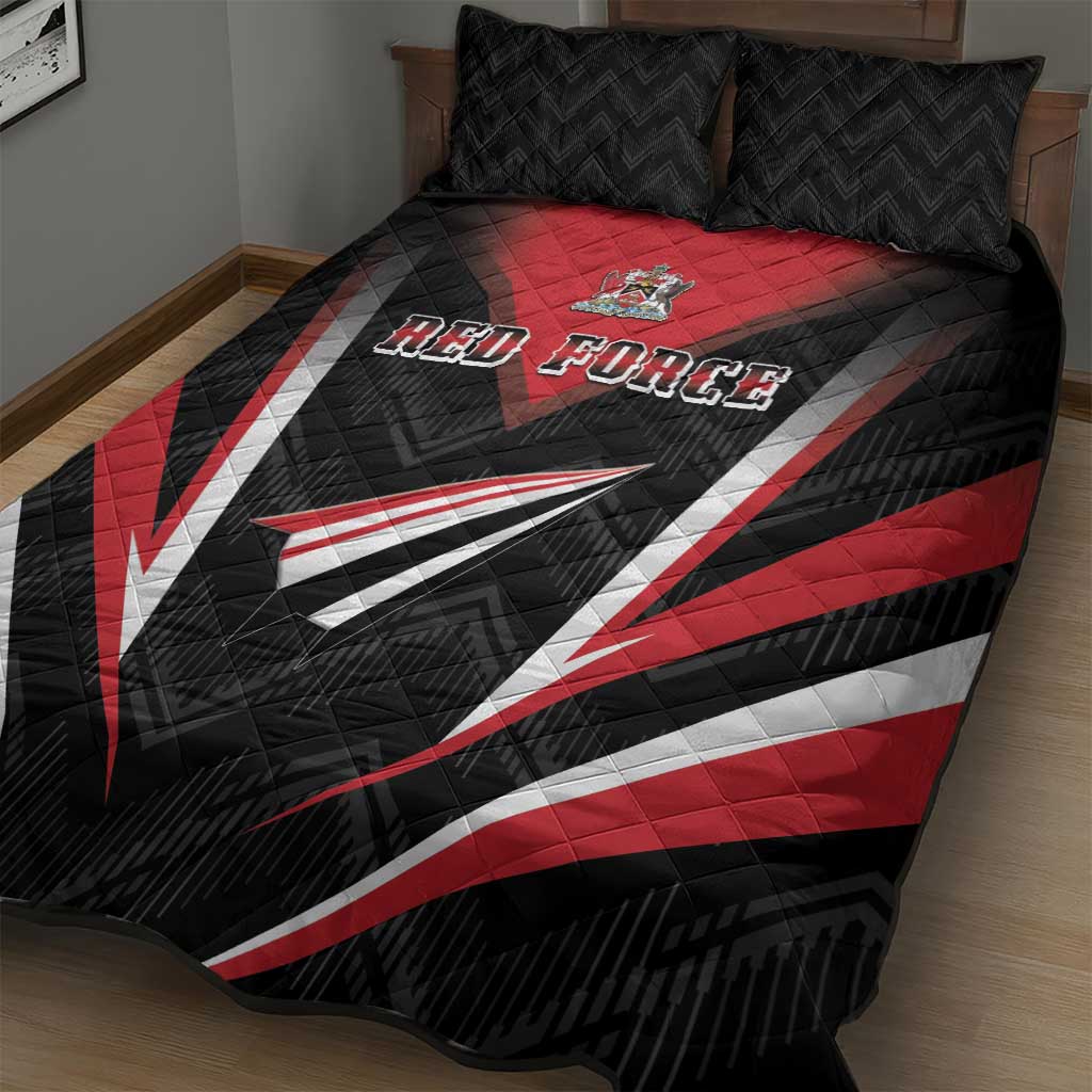 Trinidad And Tobago Cricket Quilt Bed Set Go Red Force