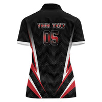 Custom Trinidad And Tobago Cricket Women Polo Shirt Go Red Force