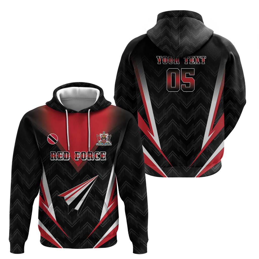 Custom Trinidad And Tobago Cricket Zip Hoodie Go Red Force