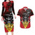 Personalized Antigua and Barbuda Couples Matching Long Sleeve Bodycon Dress and Hawaiian Shirt Coat Of Arms With Fallow Deer