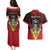 Personalized Antigua and Barbuda Couples Matching Puletasi and Hawaiian Shirt Coat Of Arms With Fallow Deer