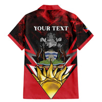 Personalized Antigua and Barbuda Family Matching Mermaid Dress and Hawaiian Shirt Coat Of Arms With Fallow Deer