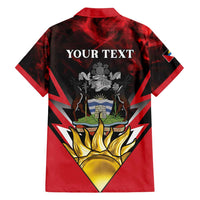 Personalized Antigua and Barbuda Family Matching Off Shoulder Maxi Dress and Hawaiian Shirt Coat Of Arms With Fallow Deer