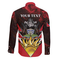 Personalized Antigua and Barbuda Family Matching Summer Maxi Dress and Hawaiian Shirt Coat Of Arms With Fallow Deer