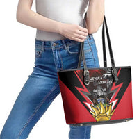 Antigua and Barbuda Leather Tote Bag Coat Of Arms With Fallow Deer