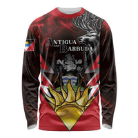 Personalized Antigua and Barbuda Long Sleeve Shirt Coat Of Arms With Fallow Deer