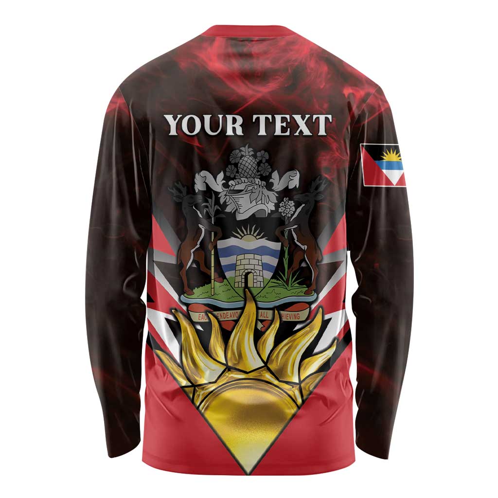 Personalized Antigua and Barbuda Long Sleeve Shirt Coat Of Arms With Fallow Deer