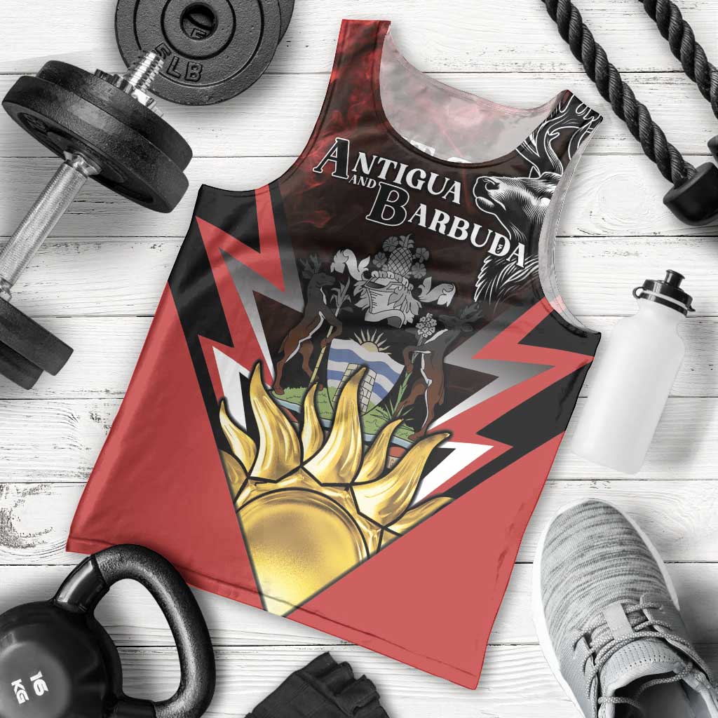 Personalized Antigua and Barbuda Men Tank Top Coat Of Arms With Fallow Deer