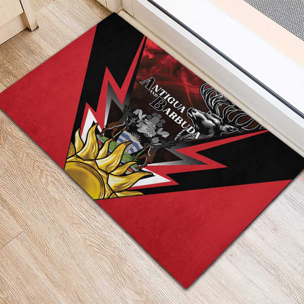 Antigua and Barbuda Rubber Doormat Coat Of Arms With Fallow Deer