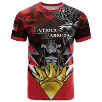 Personalized Antigua and Barbuda T Shirt Coat Of Arms With Fallow Deer