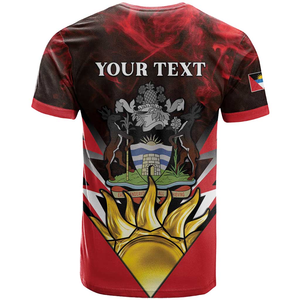 Personalized Antigua and Barbuda T Shirt Coat Of Arms With Fallow Deer