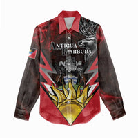 Personalized Antigua and Barbuda Women Casual Shirt Coat Of Arms With Fallow Deer