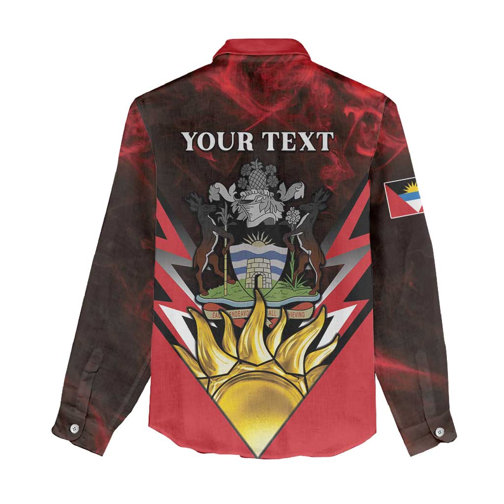 Personalized Antigua and Barbuda Women Casual Shirt Coat Of Arms With Fallow Deer