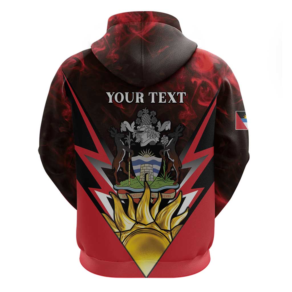 Personalized Antigua and Barbuda Zip Hoodie Coat Of Arms With Fallow Deer