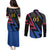 Custom Antigua and Barbuda Cricket Couples Matching Puletasi and Long Sleeve Button Shirt Sporty Style