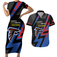 Custom Antigua and Barbuda Cricket Couples Matching Short Sleeve Bodycon Dress and Hawaiian Shirt Sporty Style