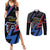Custom Antigua and Barbuda Cricket Couples Matching Summer Maxi Dress and Long Sleeve Button Shirt Sporty Style