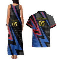 Custom Antigua and Barbuda Cricket Couples Matching Tank Maxi Dress and Hawaiian Shirt Sporty Style