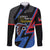 Custom Antigua and Barbuda Cricket Family Matching Long Sleeve Bodycon Dress and Hawaiian Shirt Sporty Style