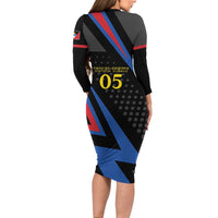 Custom Antigua and Barbuda Cricket Family Matching Long Sleeve Bodycon Dress and Hawaiian Shirt Sporty Style