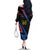 Custom Antigua and Barbuda Cricket Family Matching Off The Shoulder Long Sleeve Dress and Hawaiian Shirt Sporty Style