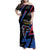 Custom Antigua and Barbuda Cricket Family Matching Off Shoulder Maxi Dress and Hawaiian Shirt Sporty Style