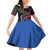 Custom Antigua and Barbuda Cricket Family Matching Off Shoulder Short Dress and Hawaiian Shirt Sporty Style