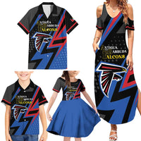 Custom Antigua and Barbuda Cricket Family Matching Summer Maxi Dress and Hawaiian Shirt Sporty Style