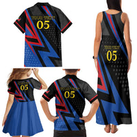 Custom Antigua and Barbuda Cricket Family Matching Tank Maxi Dress and Hawaiian Shirt Sporty Style