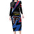 Custom Antigua and Barbuda Cricket Long Sleeve Bodycon Dress Sporty Style