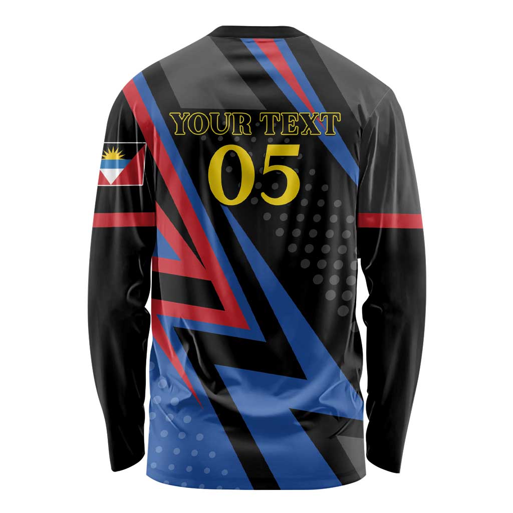 Custom Antigua and Barbuda Cricket Long Sleeve Shirt Sporty Style